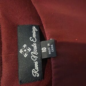 R&M Richards Women's Burgundy Midi Dress